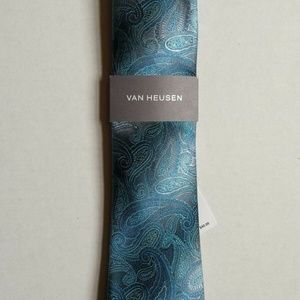 Van Heusen Atwood Paisley Tie Teal/Blue